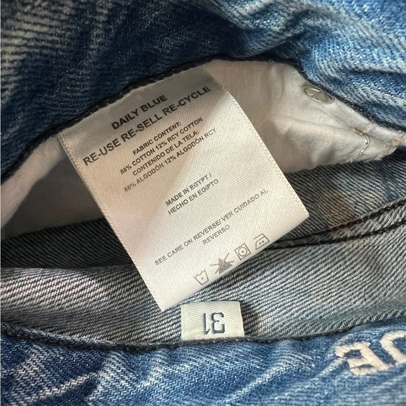 Adriano Goldschmied × Daily Blue HYPE Jeans High Rise Straight Leg Made in USA - Picture 7 of 15